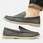 Old Fortune | Męskie Loafersy PU – Beżowo-Brązowa Klasyka Slip-On