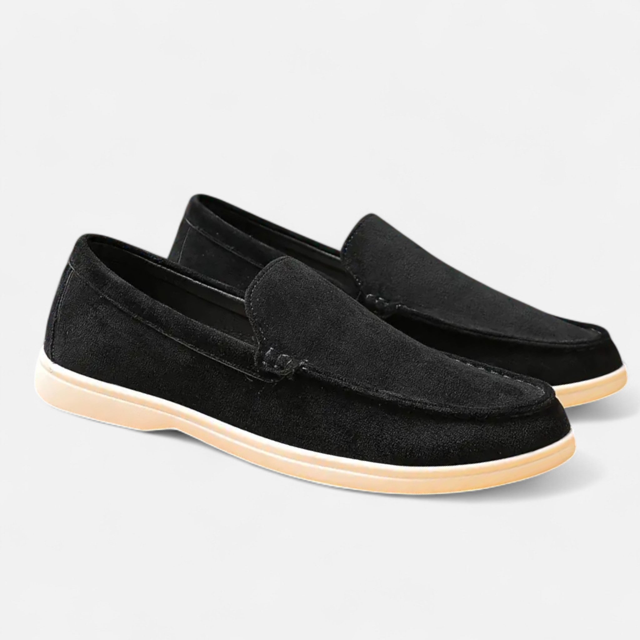 Old Fortune | Męskie Loafersy PU – Beżowo-Brązowa Klasyka Slip-On