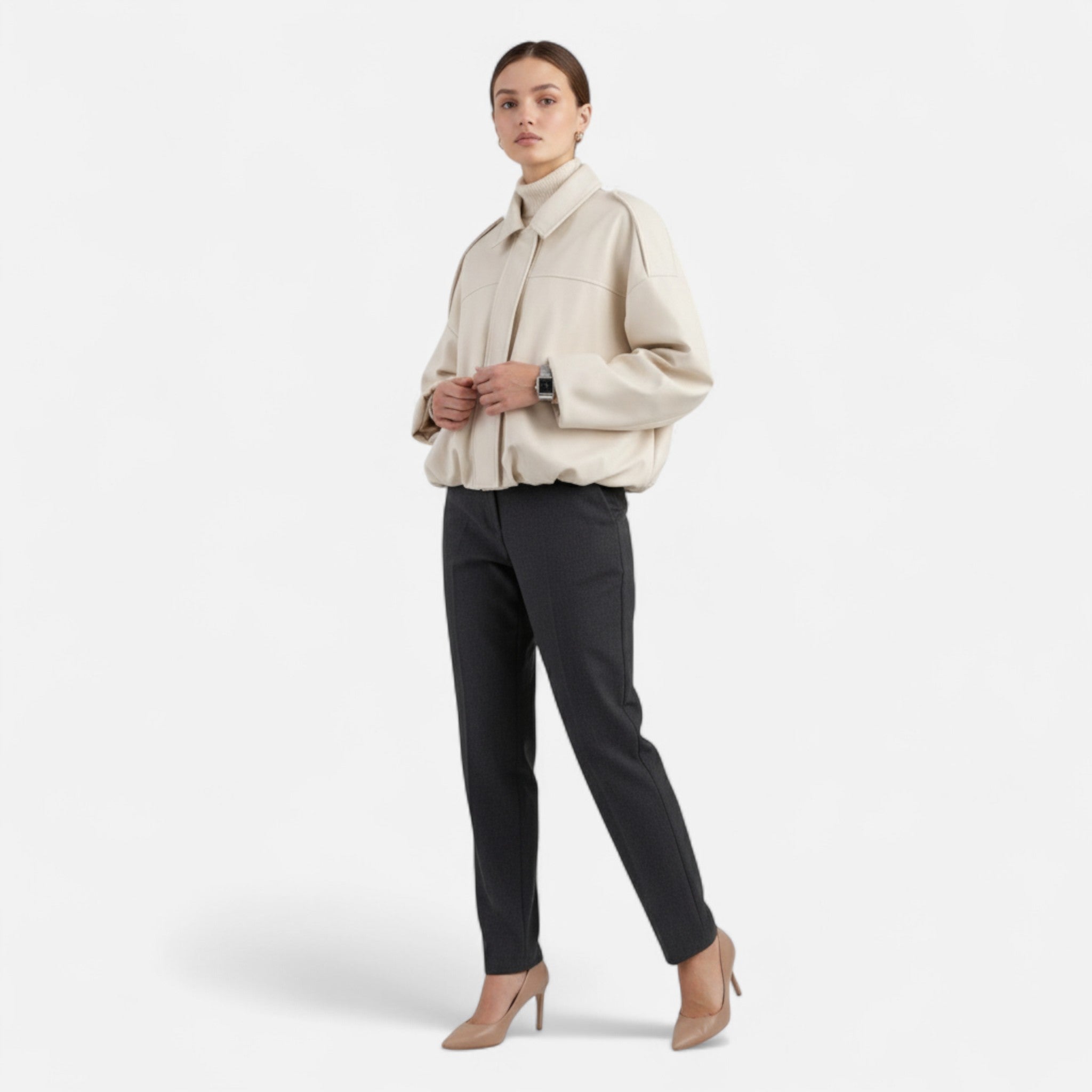 Old Fortune | Damska Kurtka Zamszowa – Vintage Bomber Elegancja
