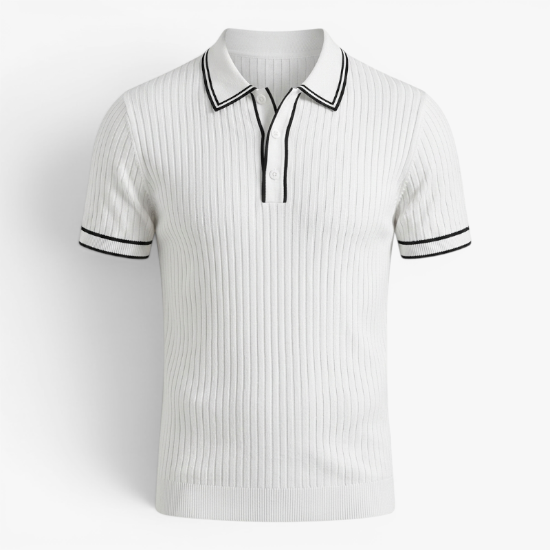 Old Fortune | Męska Dzianinowa Koszulka Polo