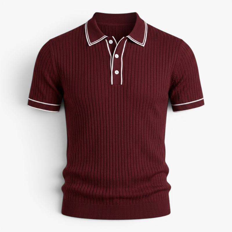 Old Fortune | Męska Dzianinowa Koszulka Polo