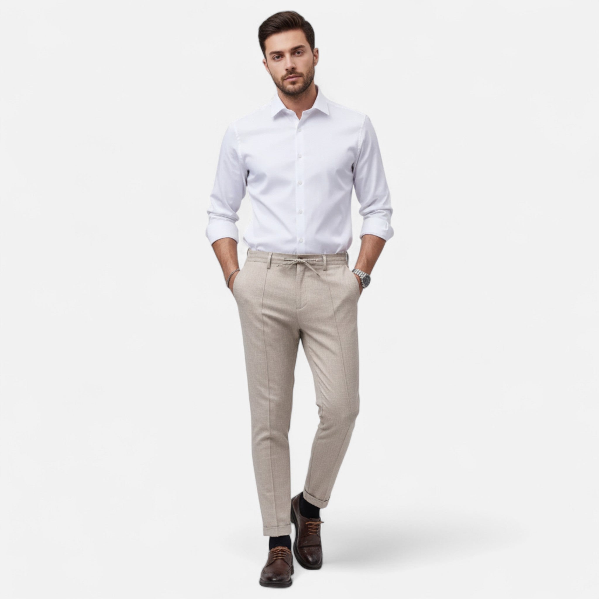 Old Fortune | Męskie Spodnie Casual – Elastyczny Pas i Komfort