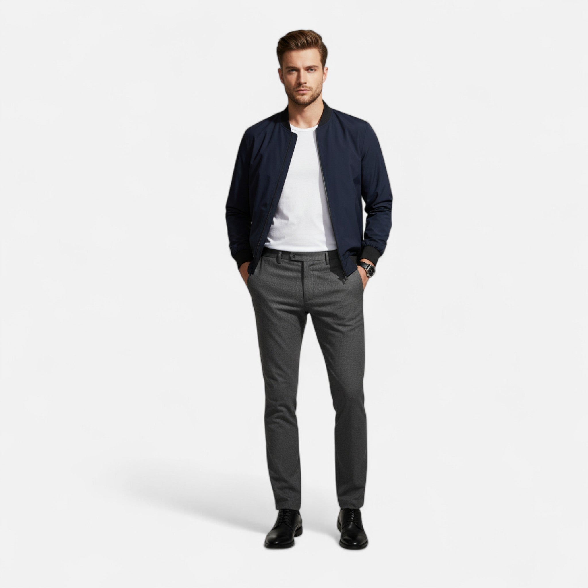 Old Fortune | Lekka męska kurtka pilotka o casualowej elegancji