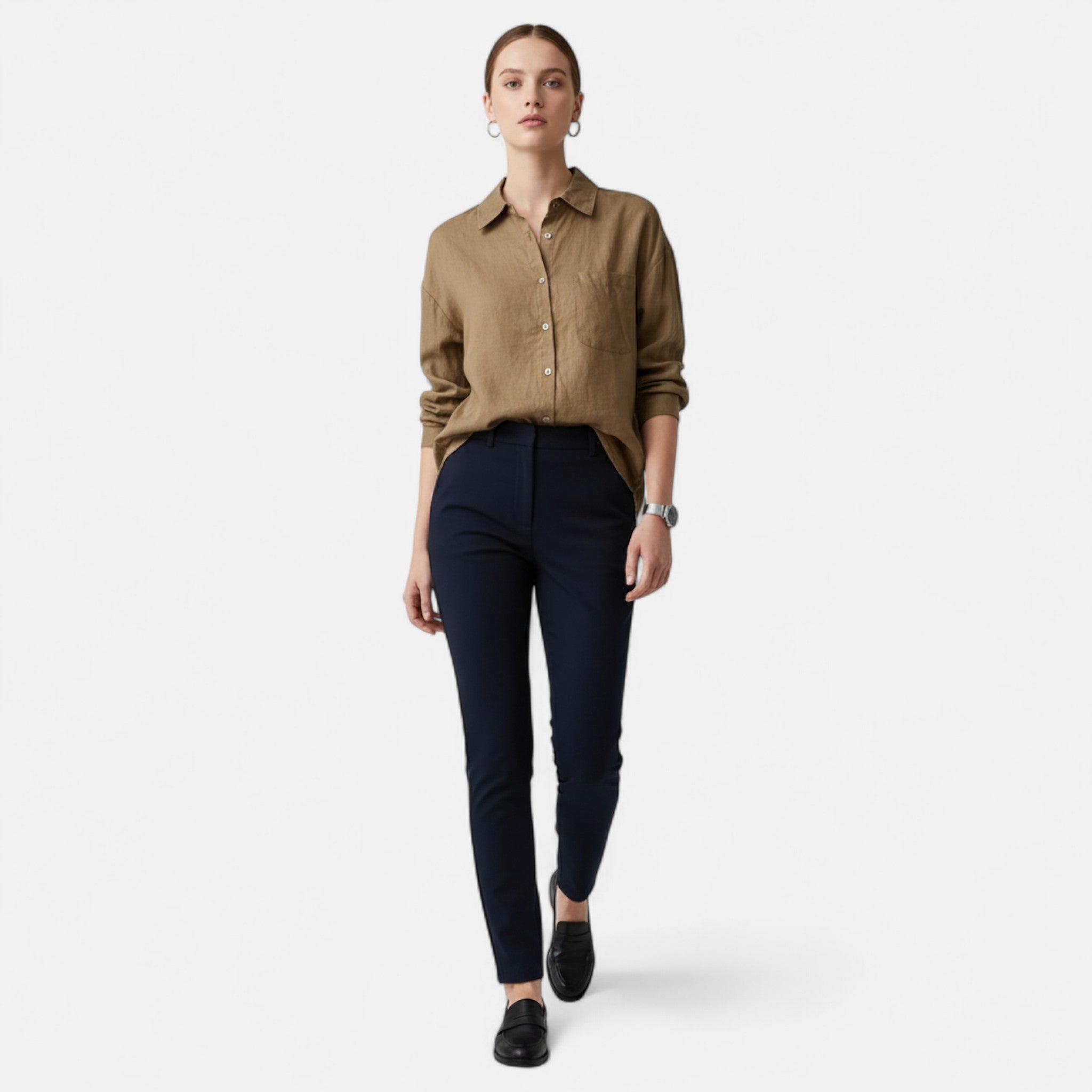 Old Fortune | Damska Koszula z Lnu – Długi Rękaw