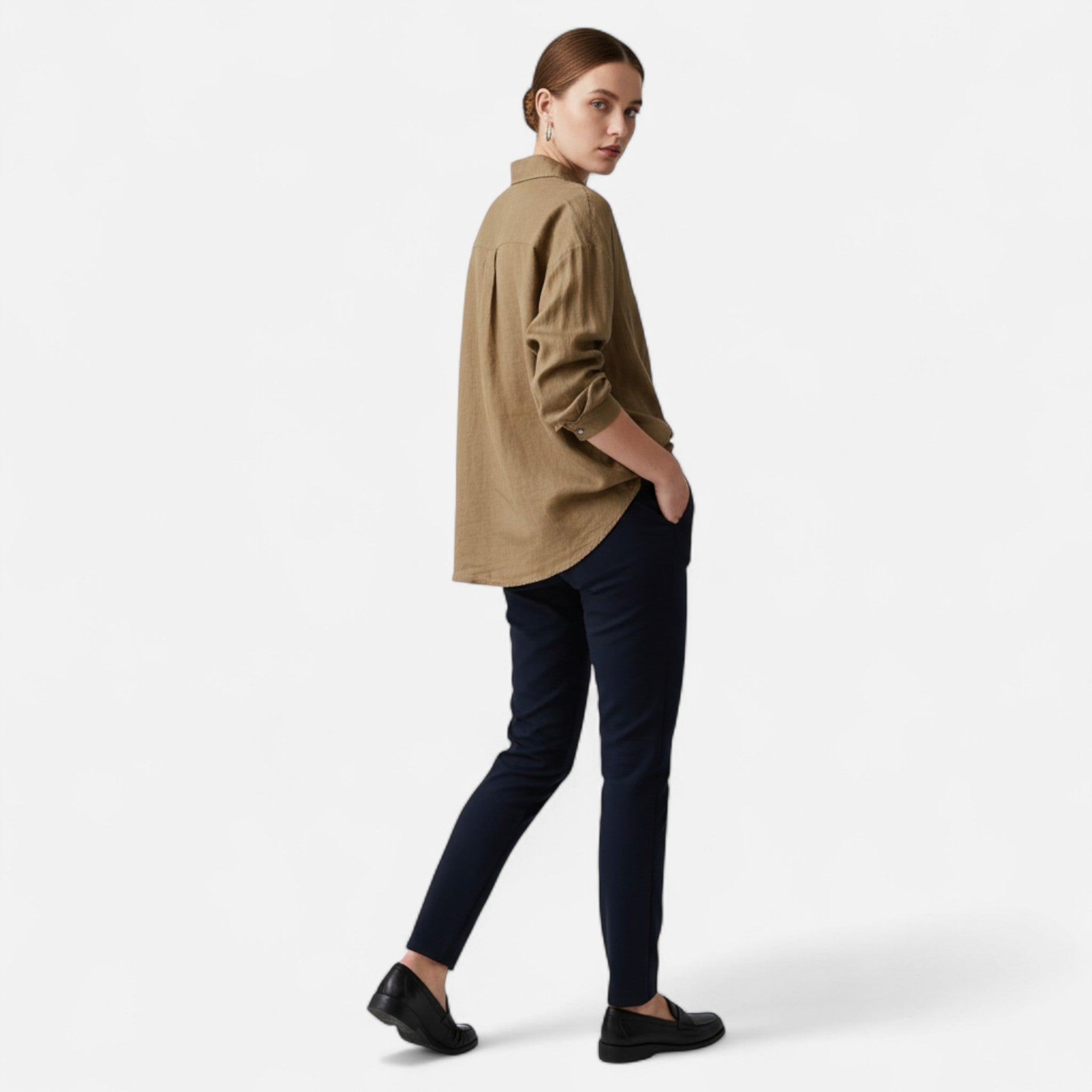 Old Fortune | Damska Koszula z Lnu – Długi Rękaw