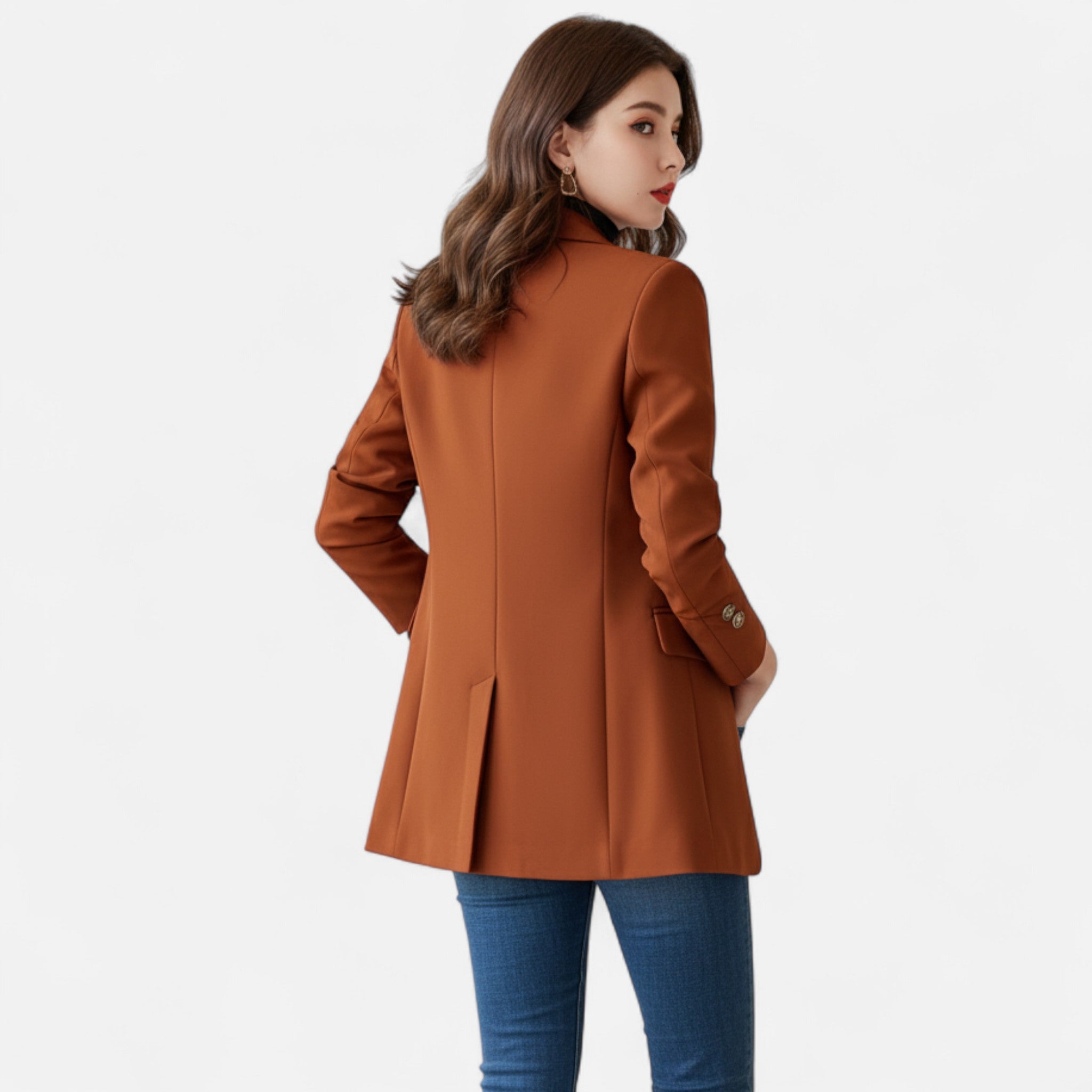 Old Fortune | Elegancka damska marynarka ze złotymi guzikami