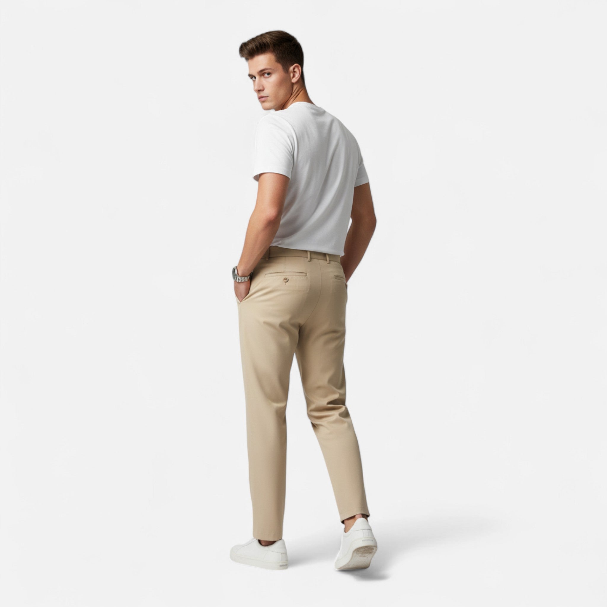 Old Fortune | Klasyczne męskie spodnie retro z paskiem