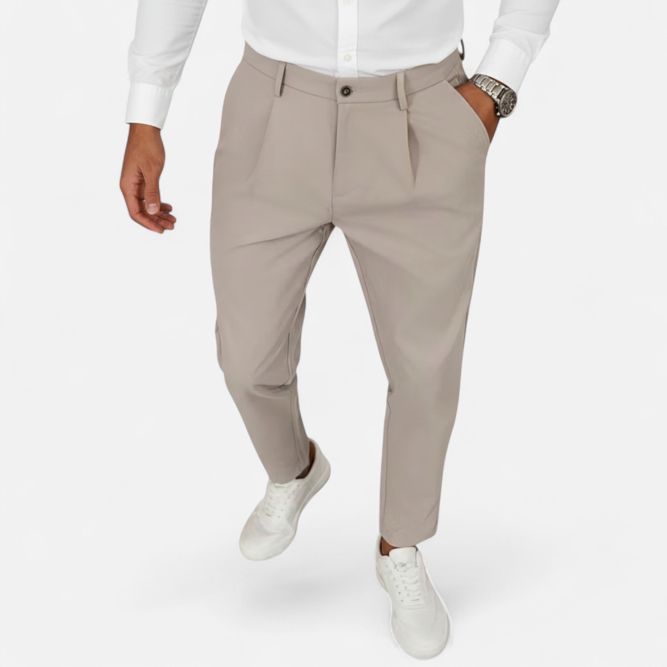 Old Fortune | Męskie Spodnie – Klasyczne Business Casual Regular Fit