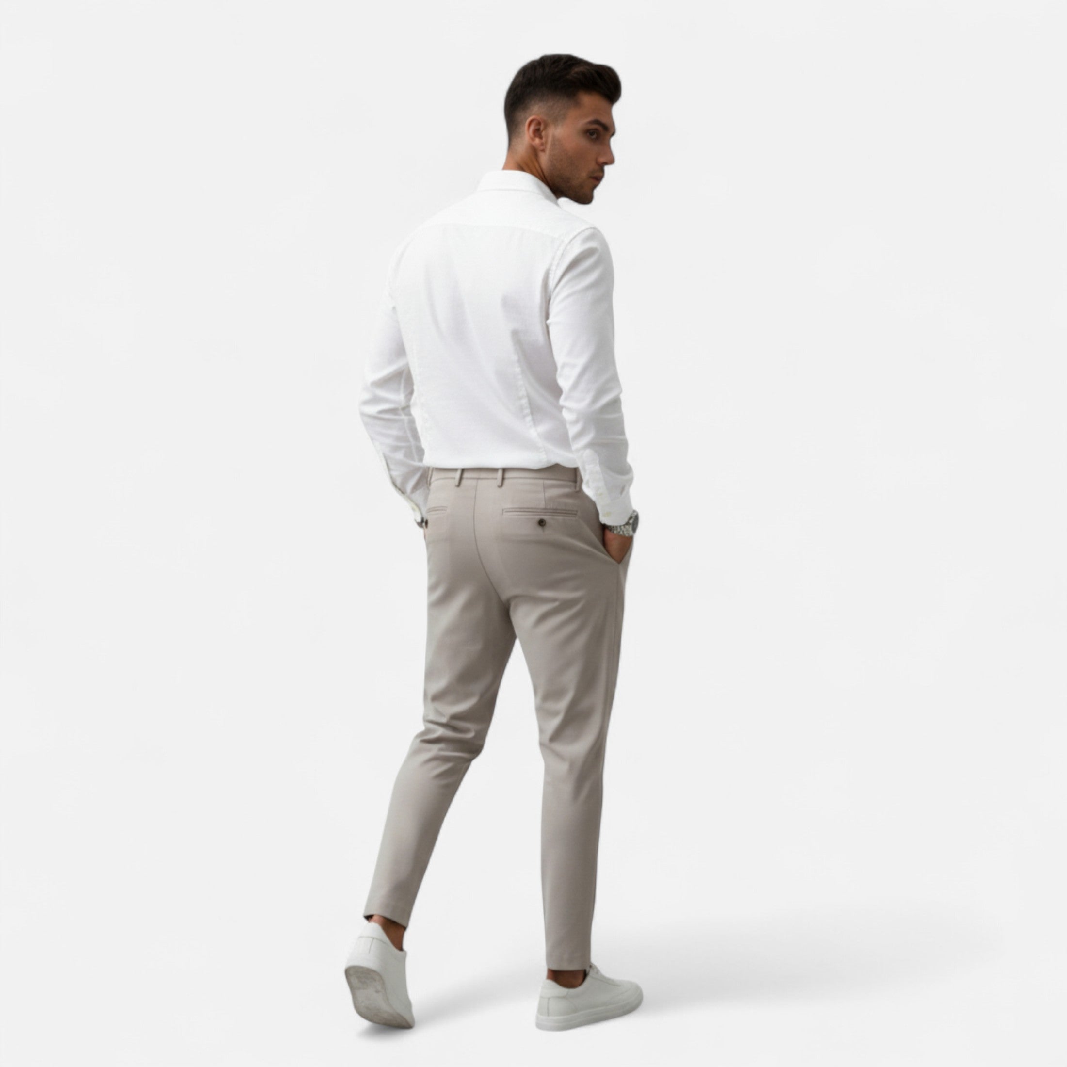 Old Fortune | Męskie Spodnie – Klasyczne Business Casual Regular Fit