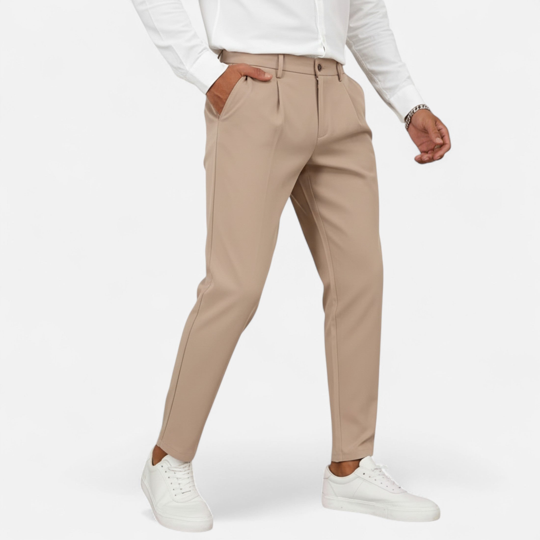 Old Fortune | Męskie Spodnie – Klasyczne Business Casual Regular Fit