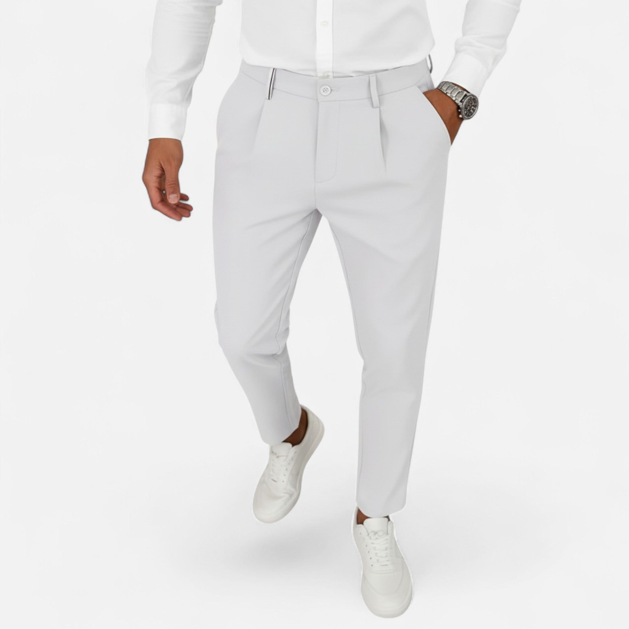 Old Fortune | Męskie Spodnie – Klasyczne Business Casual Regular Fit