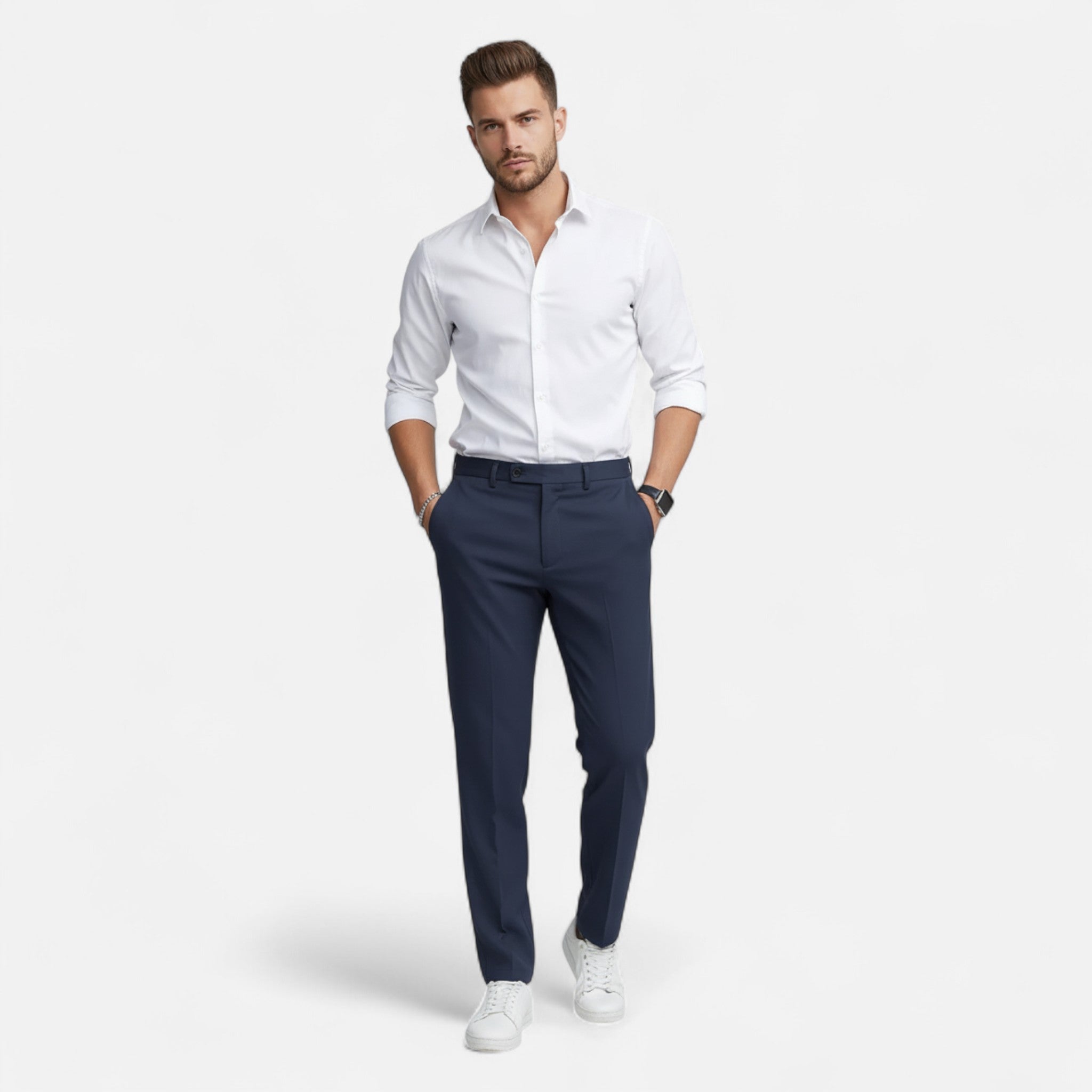 Old Fortune | Męskie Spodnie Vintage – Luźny Krój i Guzikowe Detale