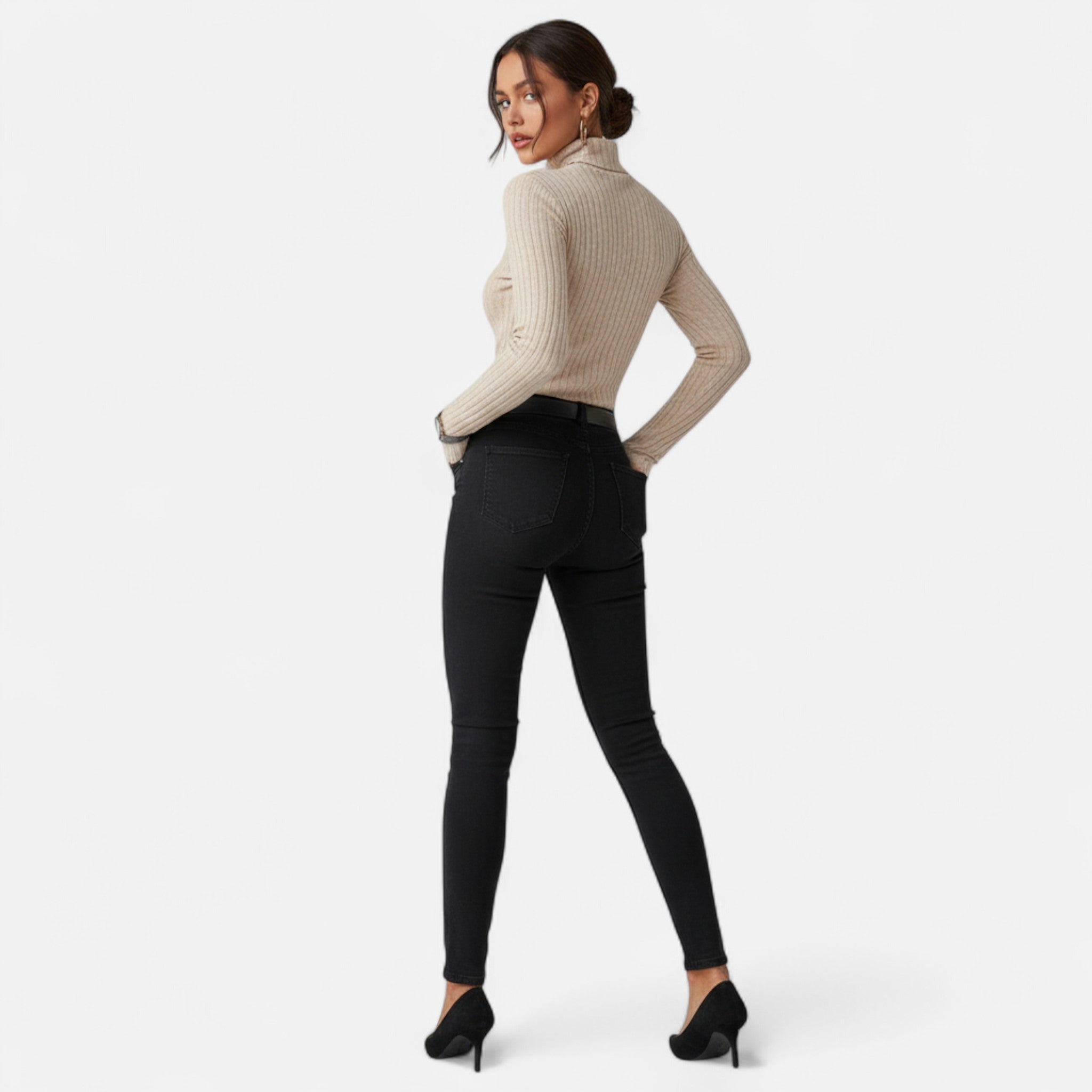 Old Fortune | Prążkowany damski golf o ponadczasowej elegancji