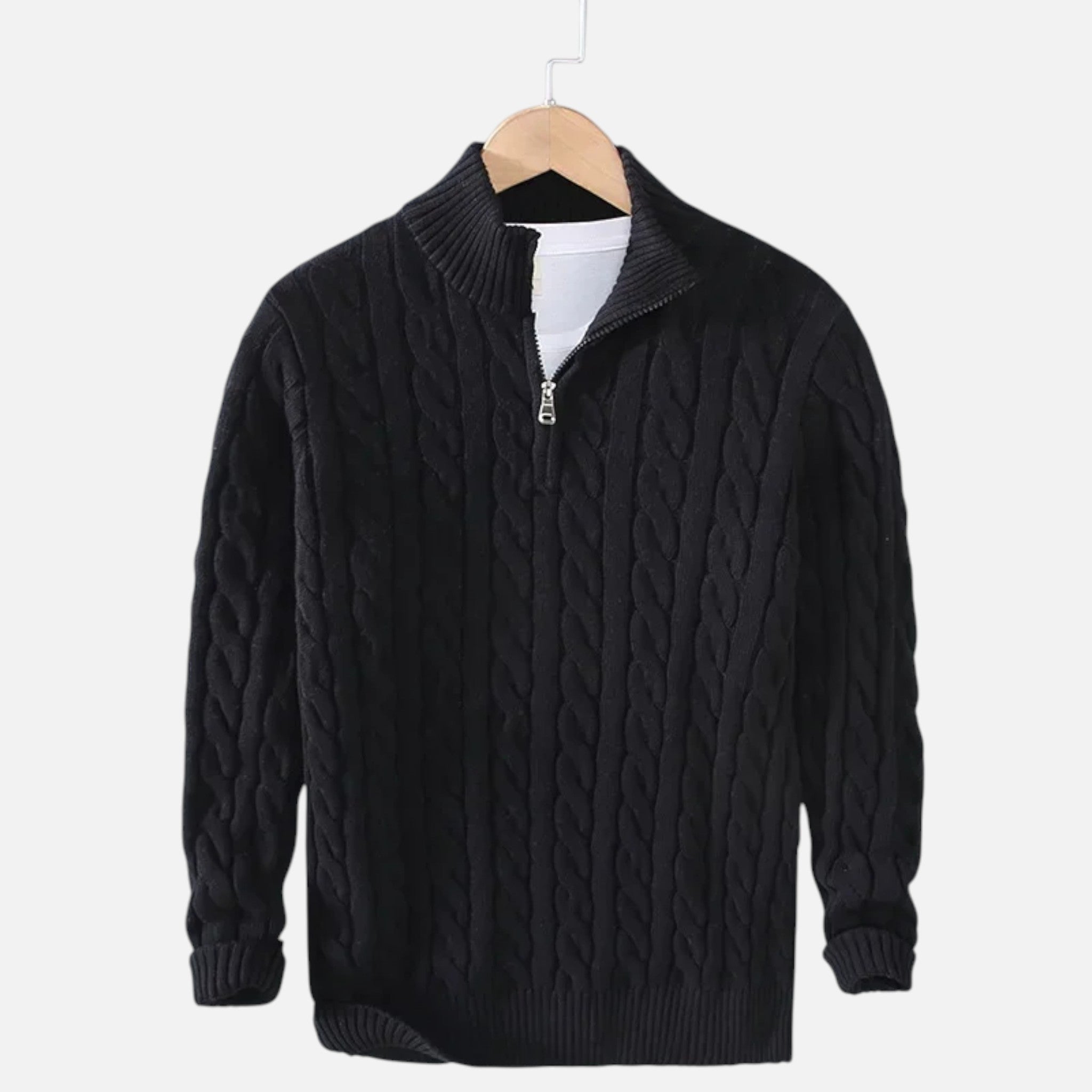 Old Fortune | Męski Sweter z Półgolfem – Bawełna 100%