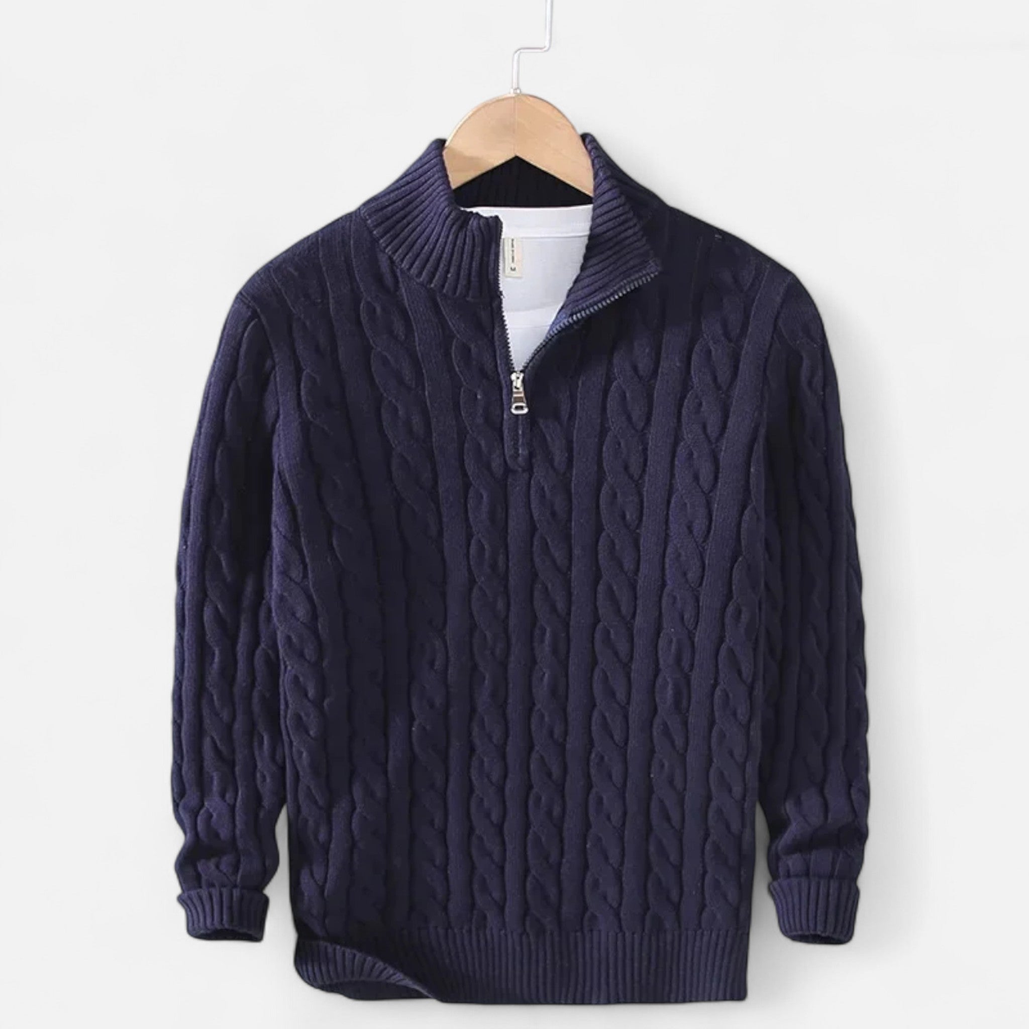 Old Fortune | Męski Sweter z Półgolfem – Bawełna 100%