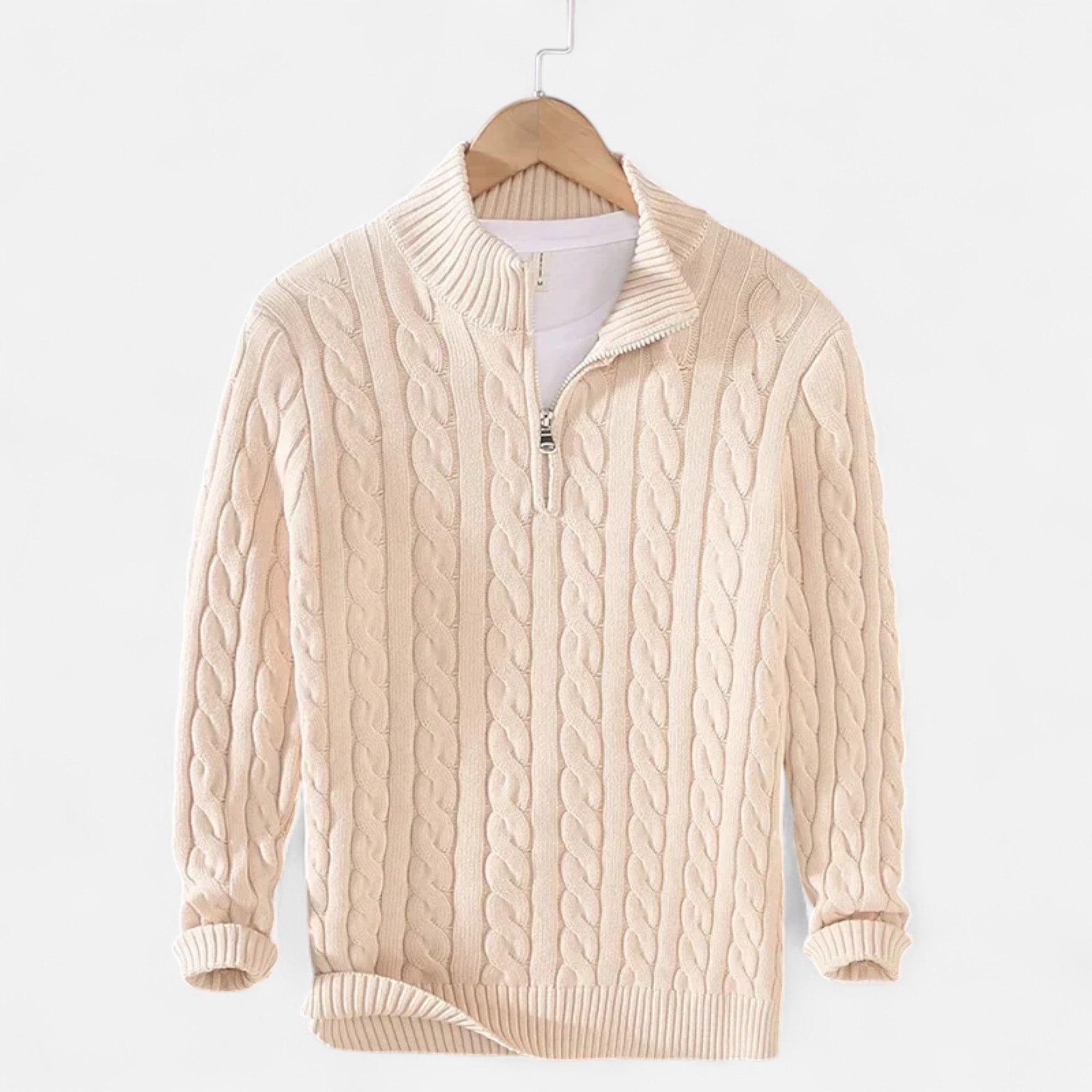 Old Fortune | Męski Sweter z Półgolfem – Bawełna 100%
