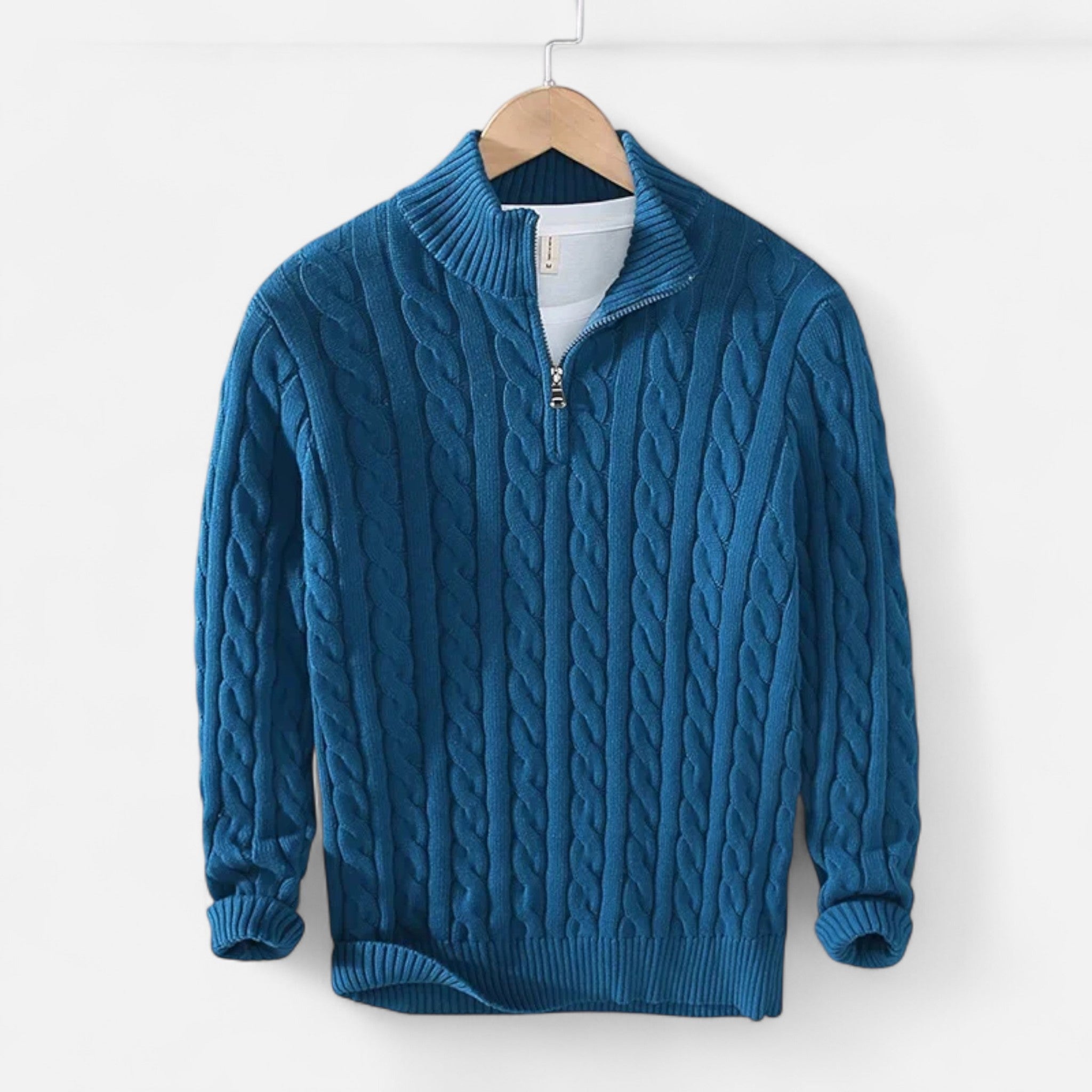 Old Fortune | Męski Sweter z Półgolfem – Bawełna 100%