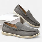 Old Fortune | Męskie Loafersy PU – Beżowo-Brązowa Klasyka Slip-On