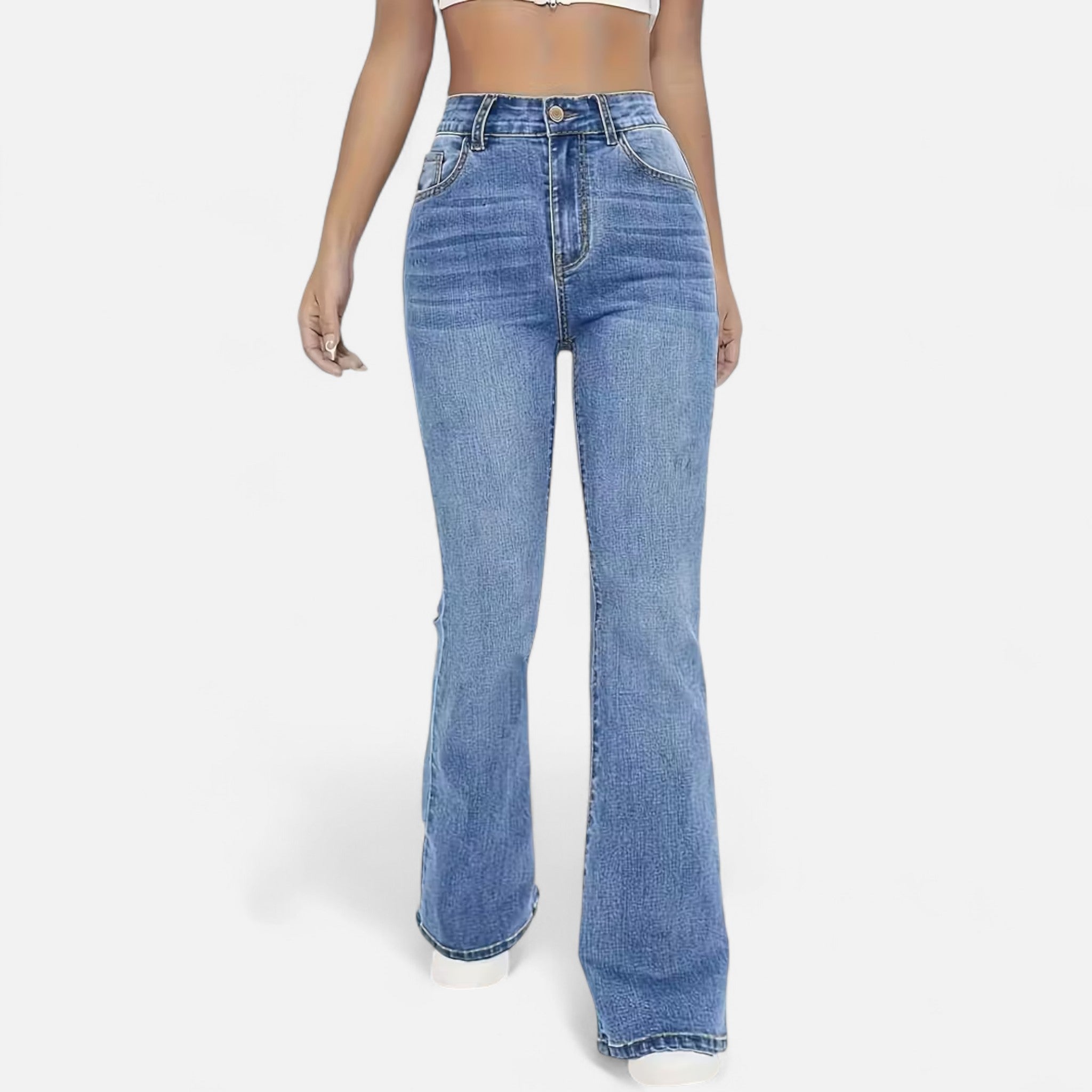 Old Fortune | Damskie Jeansy – Eleganckie Rozszerzane z Wysokim Stanem