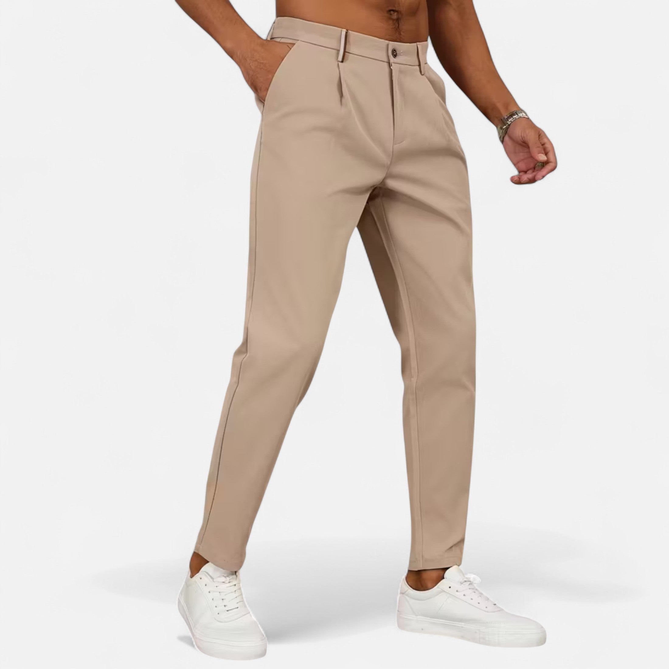Old Fortune | Męskie Spodnie – Klasyczne Business Casual Regular Fit