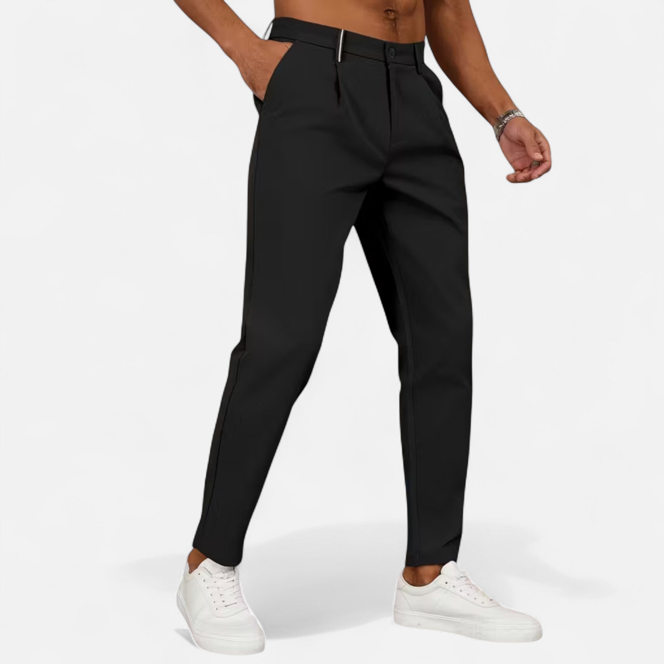 Old Fortune | Męskie Spodnie – Klasyczne Business Casual Regular Fit
